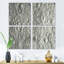 «Silver Flower Embossing - Floral Canvas Wall Art», ensemble de 4 pièces
