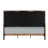 Gray Fabric E. King Bed - Modern Chic Look Construction Soft Upholstery Metal Caps Stylish Comfort Space Synthetic Wood Frame Stability