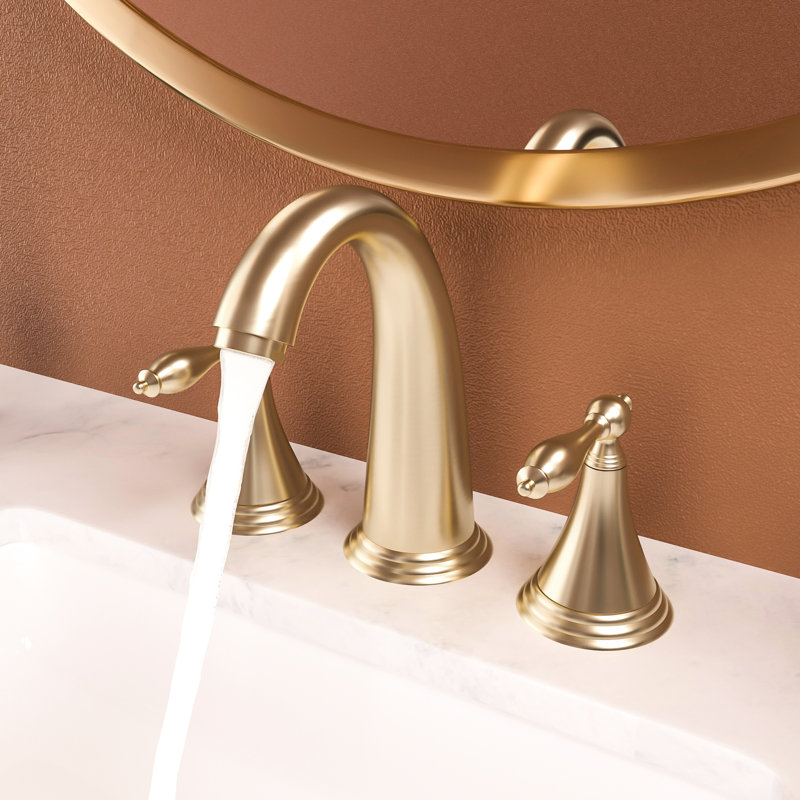 Robinet de salle de bain noir mat Longlast, Or brossé