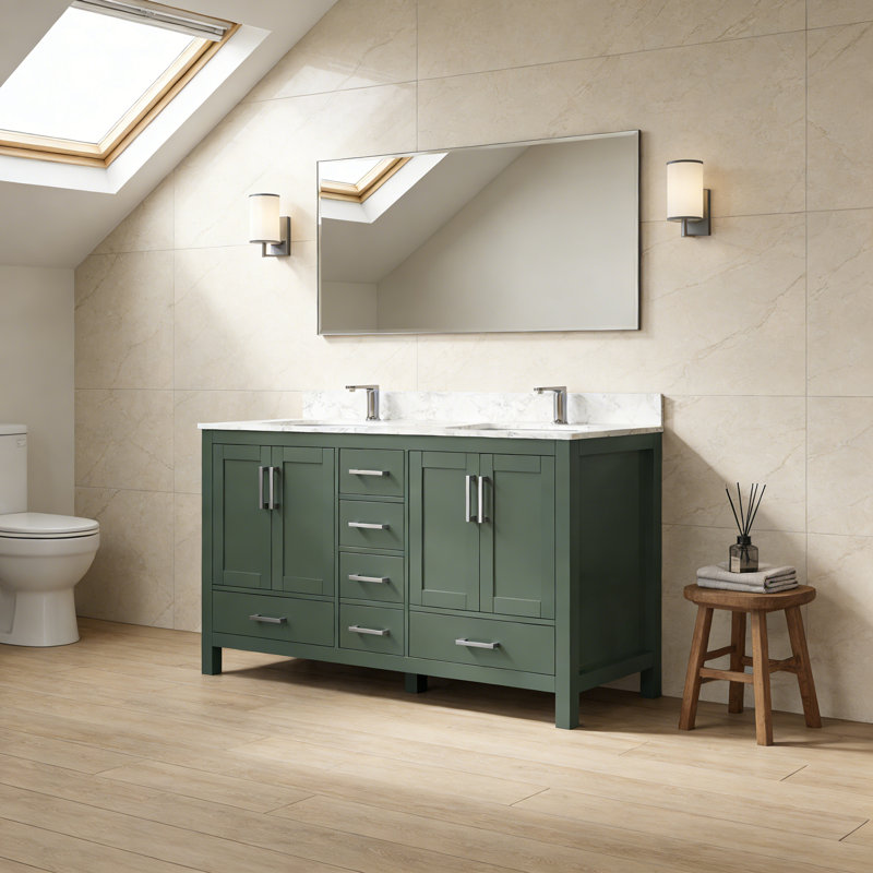 Meuble-lavabo 60 po, Vert