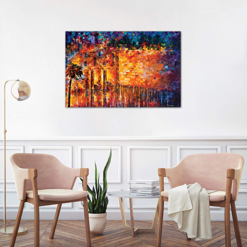 Wailing Wall by Leonid Afremov - Wrapped Canvas Painting, 66.04 cm H x 45.72 cm W x 1.91 cm D