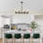 8-Light Black - Gold Dimmable Chandelier