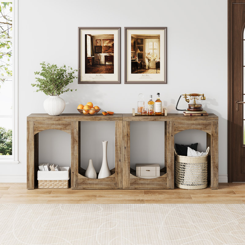 70.9" Rustic Entryway Console Table, Long Hallway Table