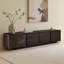 Raventon 79" Mid-Century Modern Solid Wood TV Stand with Storage for TVs up to 85"