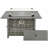 43" Propane Gas Fire Pit Table, 60,000 BTU Rectangular Open Weave Wicker Fire Pit with Glass Windscreen, Suitable for Outdoor Patio, Balcony, Garden, and Backyard-972408606