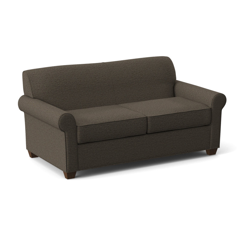 Finn Rolled Arm Sofa with Reversible Cushions, Cafelle, Elliot Caribou, 34" H x 75" W x 36" D