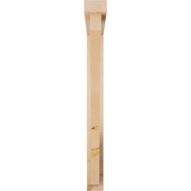 Thorton Block Bracket with Offset Brace, 40 x 40, 4"W Douglas Fir (Rough Sawn)