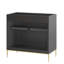 Base de meuble-lavabo simple 35 po en noir seulement