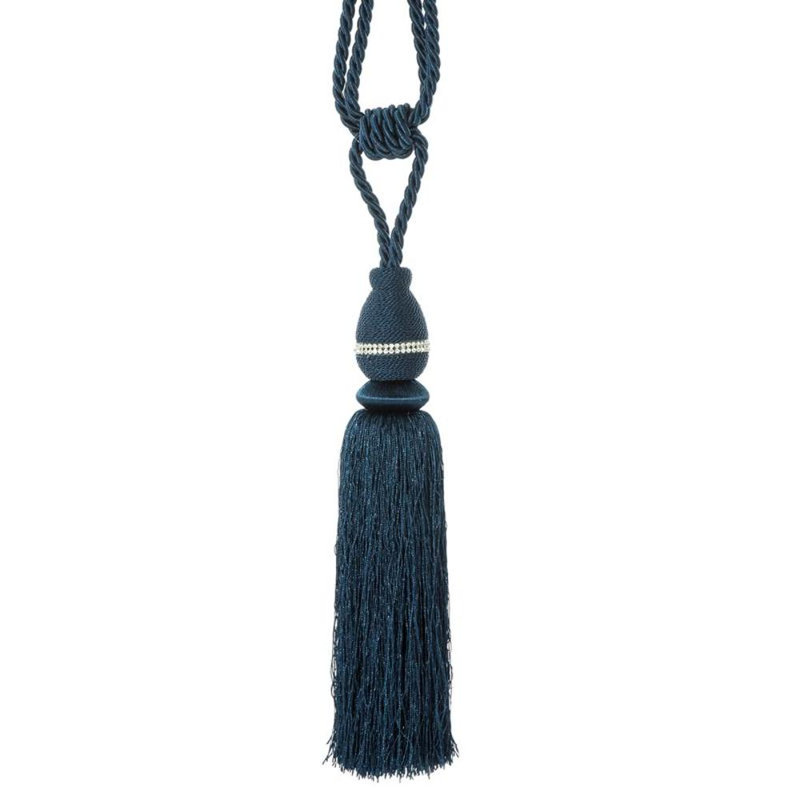 Louane Fabric 10cm Curtain Tieback, Navy Blue