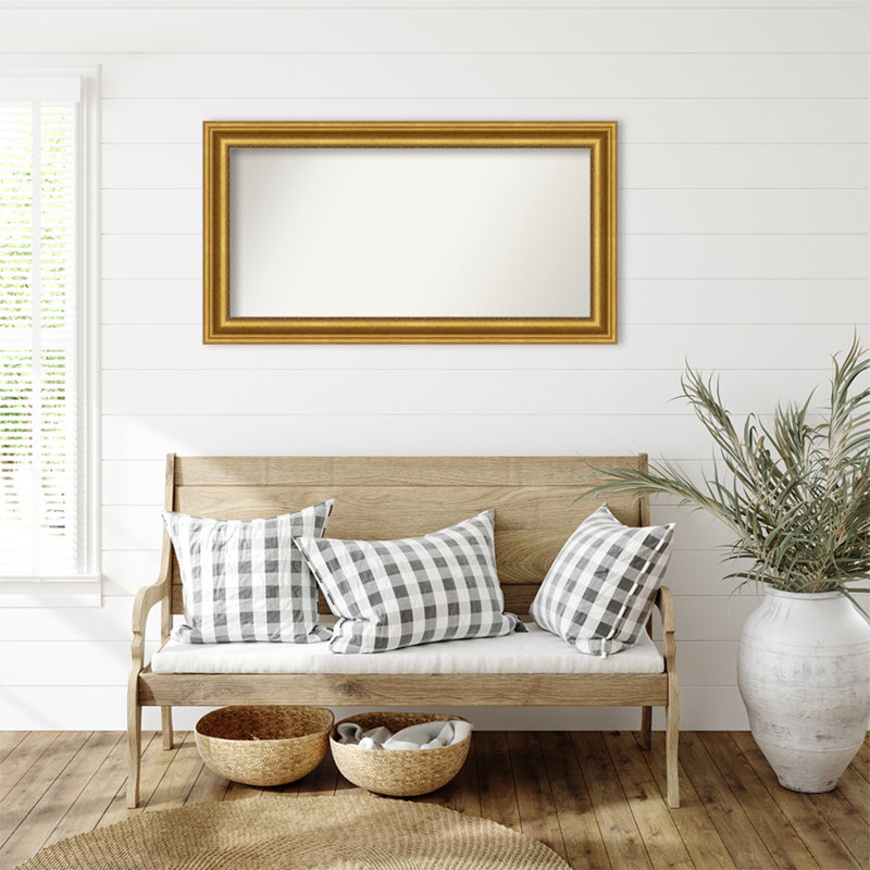 Miroir de salle de bain Jashawna, 25,75 po x 47,75 po, Doré