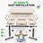 55Inch Standing Desk with 3 Wooden Drawers, 1'' Thick Desktop and Power Outlets