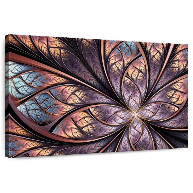 Avery Abstract Metallic Flower, 16" H x 24" W