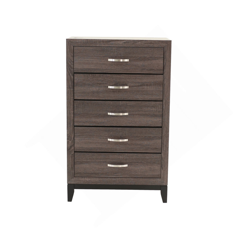 Commode en bois massif avec rangement 1 chambre 5 pièces