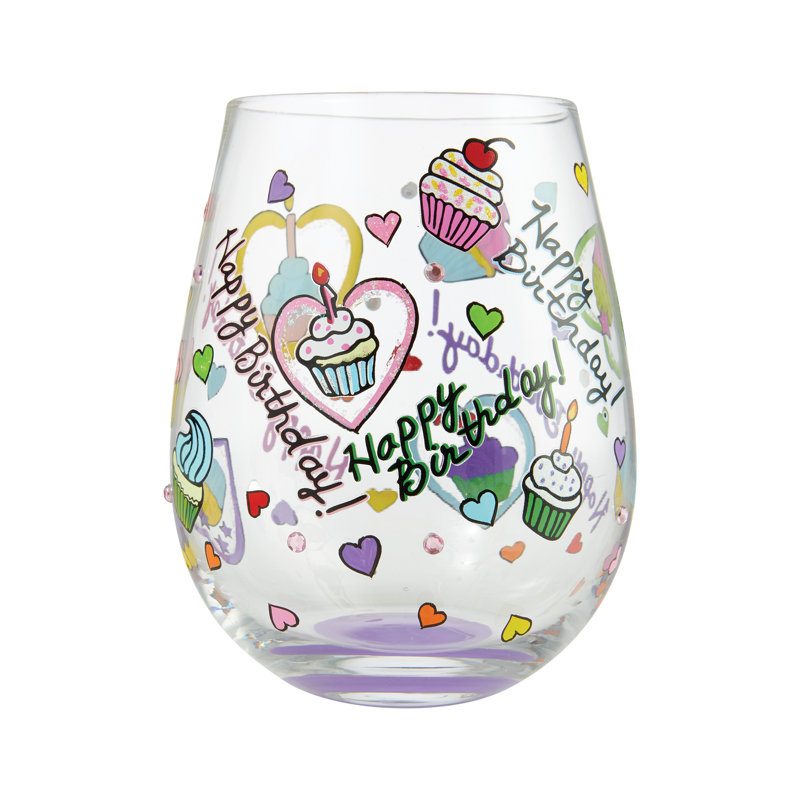 Verre à vin sans pied 5 po Lolita Birthday Cupcakes