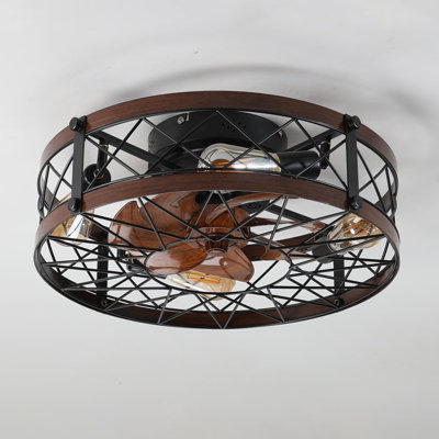 Ventilateur de plafond avec lumières DEL Jauneta