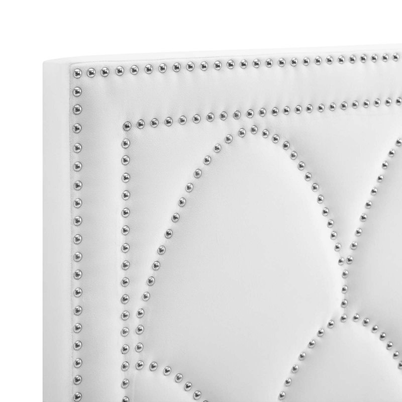 Modway Greta Performance Velvet Headboard, White, King