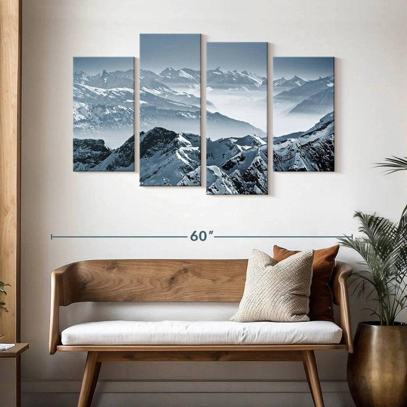 Alvord Swiss Mountain Peaks, 32" H x 52" W