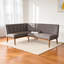 Banc de style moderne Mid-Century 2 pièces Imre de H 31,5 po x l 53,5 po x P 26,4 po Imre