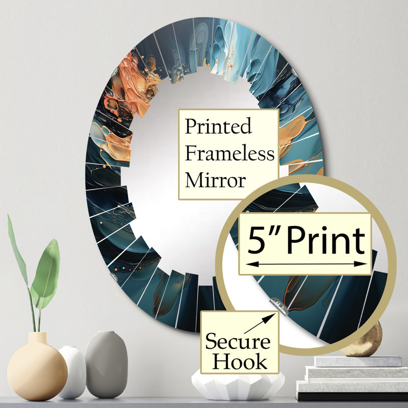 Holovousy - Miroir mural moderne ovale, 30 po x 20 po