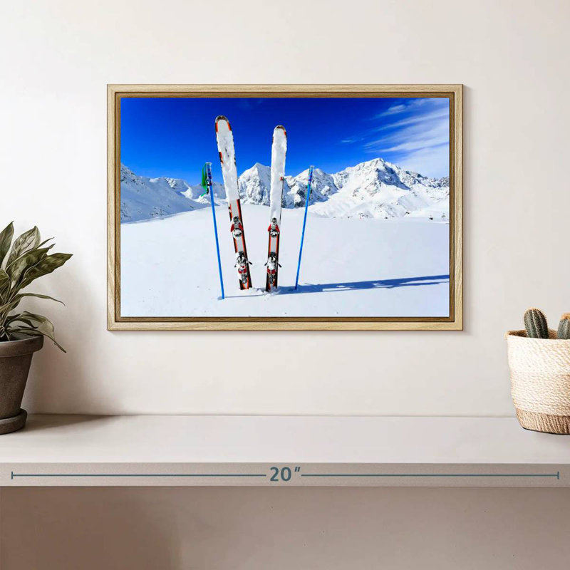 Équipement de ski, Cadre flottant en bois naturel, 13 po x 9 po