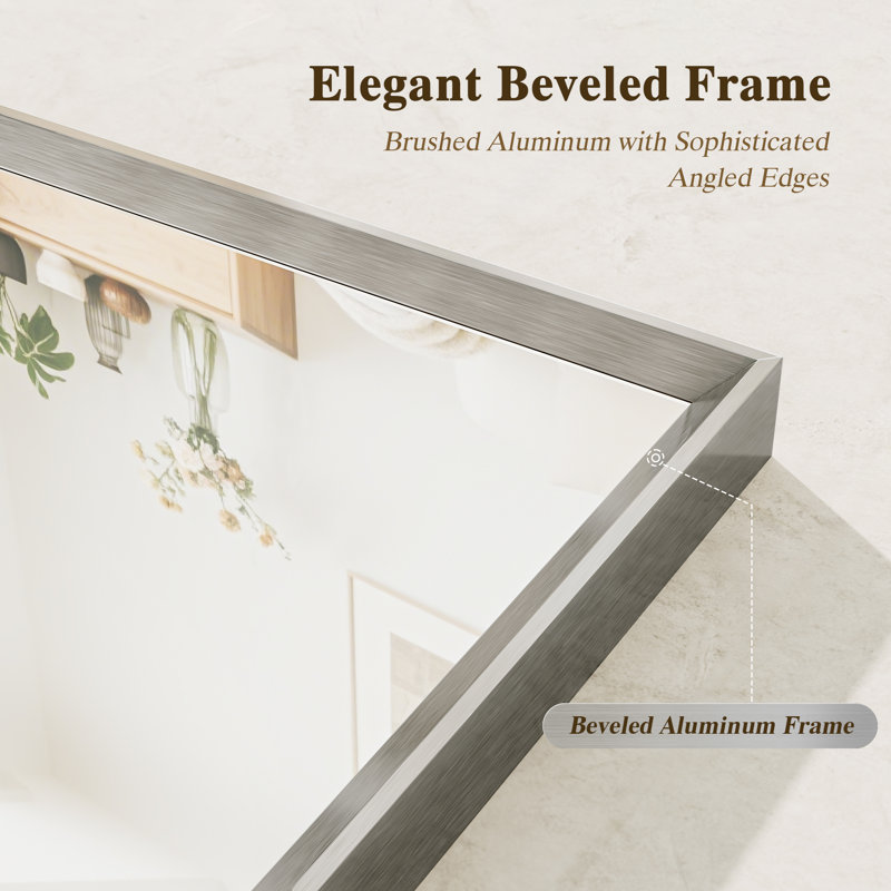 Miroir de salle de bain, 30''×36'', Nickel brossé