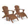Seashell Adirondack Set with Ottomans