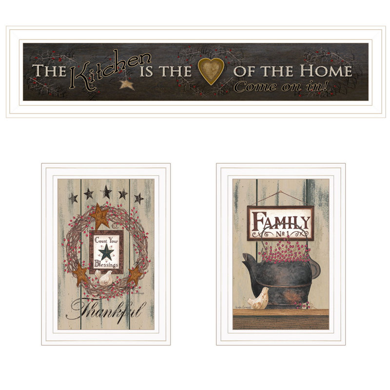 "The Primitive Kitchen vignette" 3-Piece, White