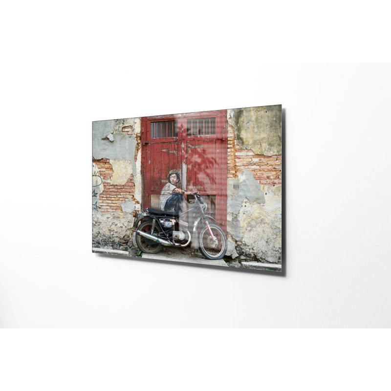 Banksy Decorative Tempered Glass Painting, 11.8 x 17.7 inches | 100% Tempered Glass, Thickness: 0.2 inches | Stunning Artwork for Home Decor, Unique Gift, Adds Modern Touch to Any Space