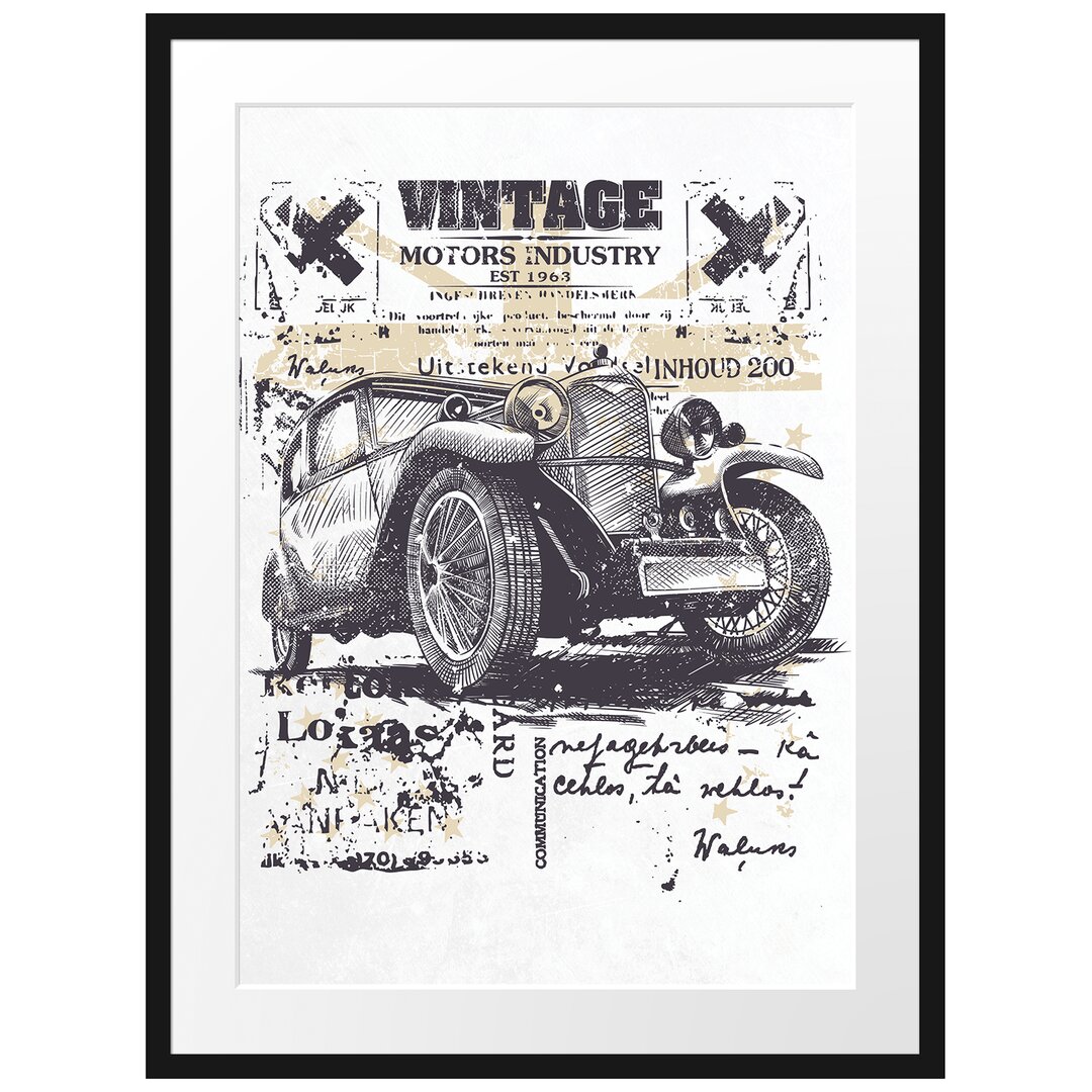 Gerahmtes Poster Vintage Light