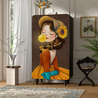 Armoire simple et moderne en bois massif