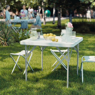 Noah 34.25" Square Plastic Folding Table
