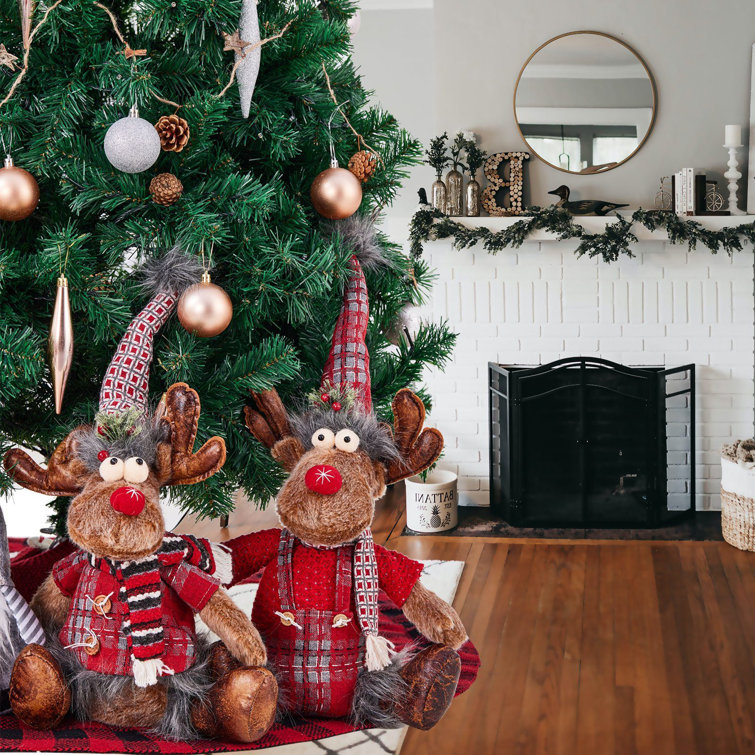 The Holiday Aisle® 2 Piece Christmas Reindeer Plush Doll Set ...