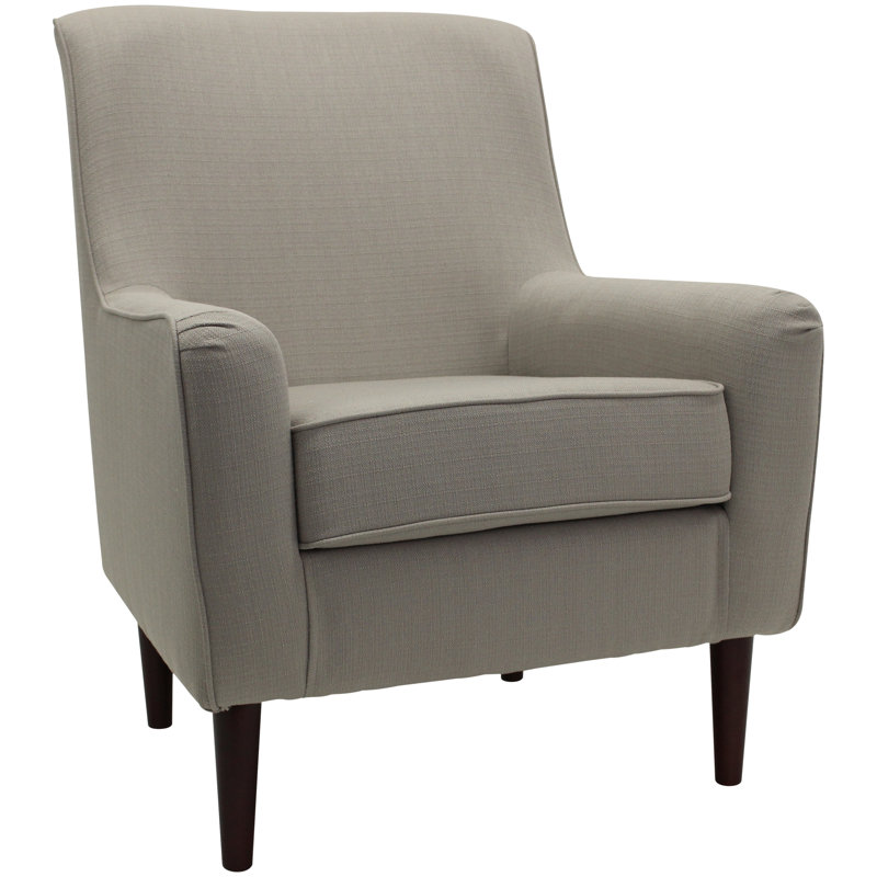 Feurstein Tufted Polyester Armchair, Mouse Polyester Blend
