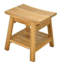 Spateak Grade-A Teak Wood Roma Shower Seat 18" Outdoor Patio Stool Bench