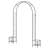 Semicircular Garden Arch with Planter Grid