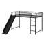 Functional Metal Bunk Bed With Wire Shelving And Built-In Wardrobe Unit-340727842-340727843