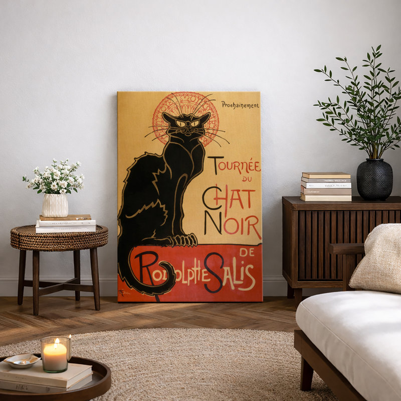 Art rétro, affiche rétro, images de style Art nouveau, impression sur toile encadrée, H 48 po x l 32 po x P 1,5 po