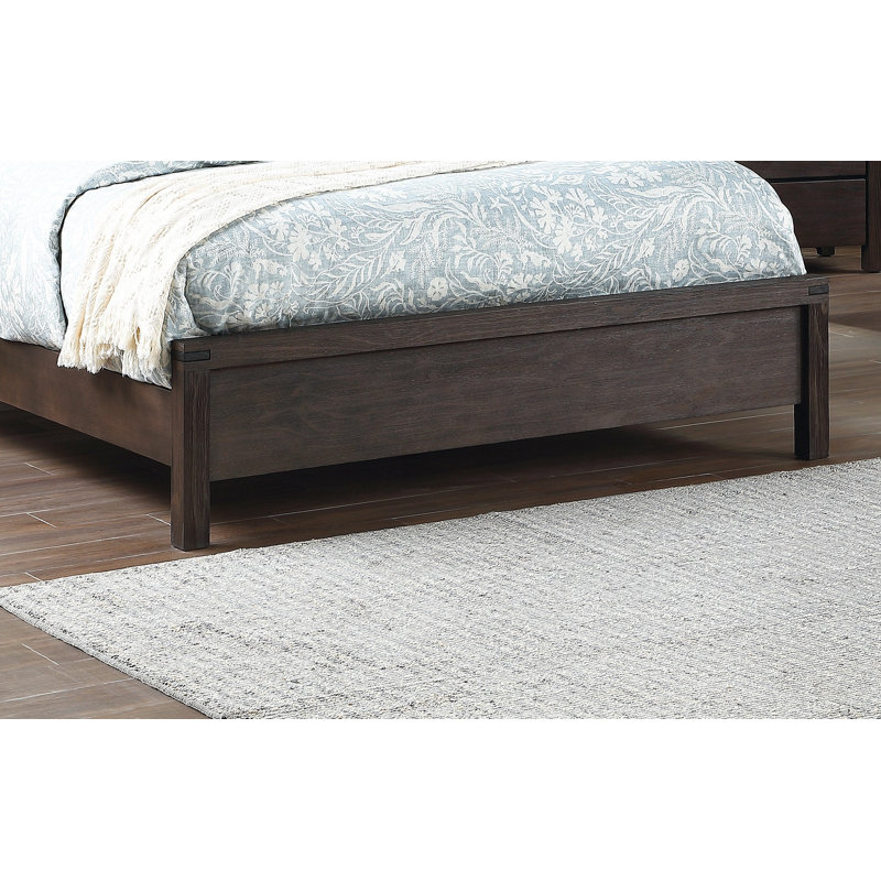 Mobilier de chambre à coucher rustique contemporain en espresso de style grand lit 1pc