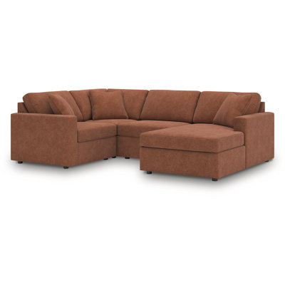 Canapé modulaire 4 pièces avec méridienne Depew