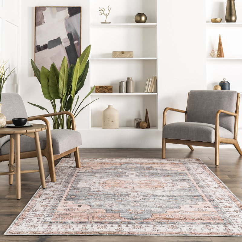 Banks SpinClean Vintage Machine Washable Area Rug, Rectangle 4' x 6'
