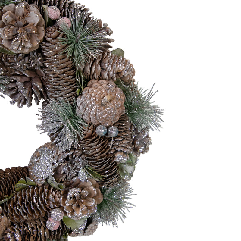 Faux Pinecone Plastic 13'' Wreath