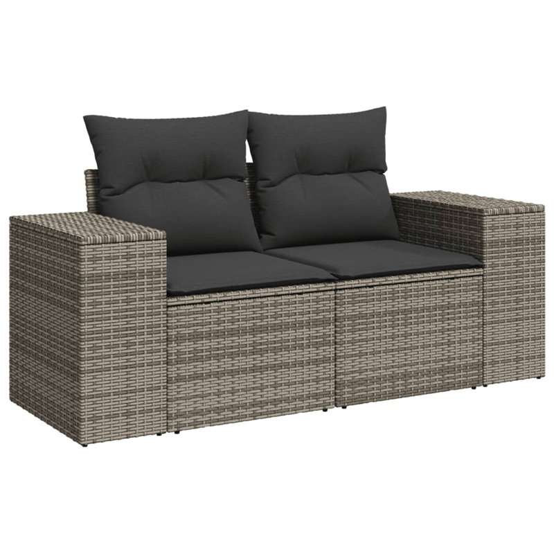Vidaxl Garden Sofa Set Grey, Dark Grey