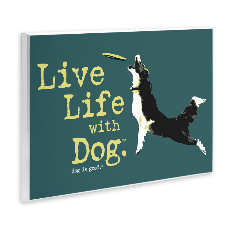 Art mural "Dog jouer Fetch" par Dog Is Good, H 10 po x l 15 po