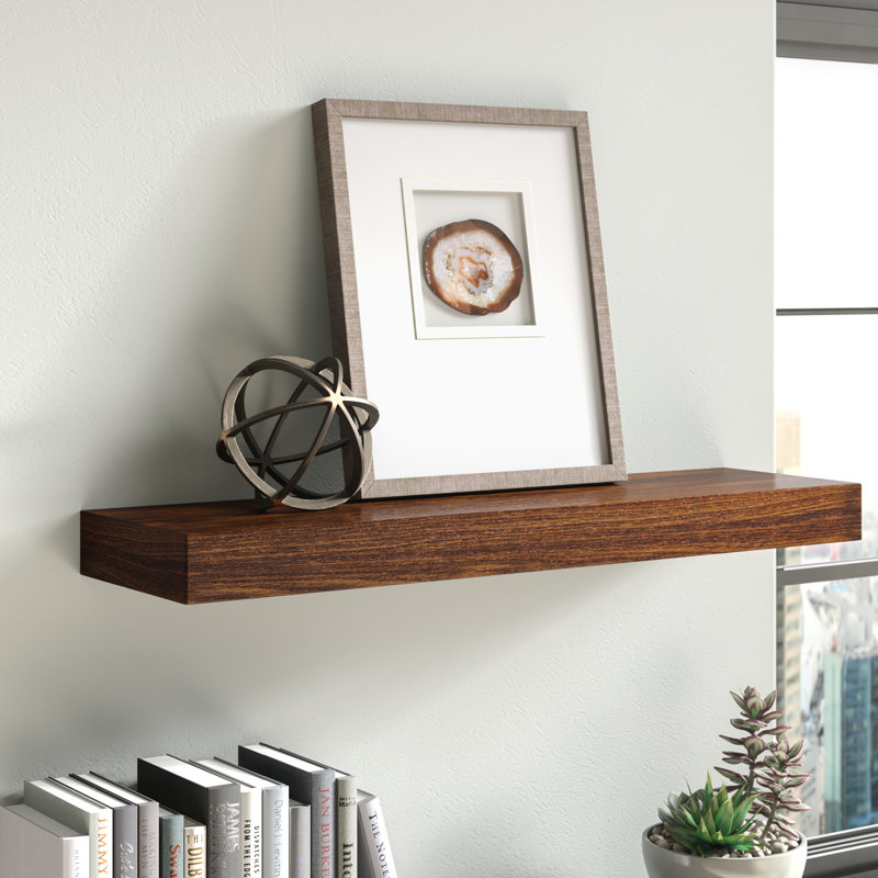 Evstati Floating Shelf, 2.75" H x 48" W x 10" D, Espresso