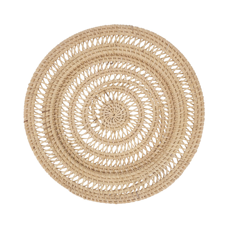 Natural Rattan Handwoven Charger Plates Set of 4