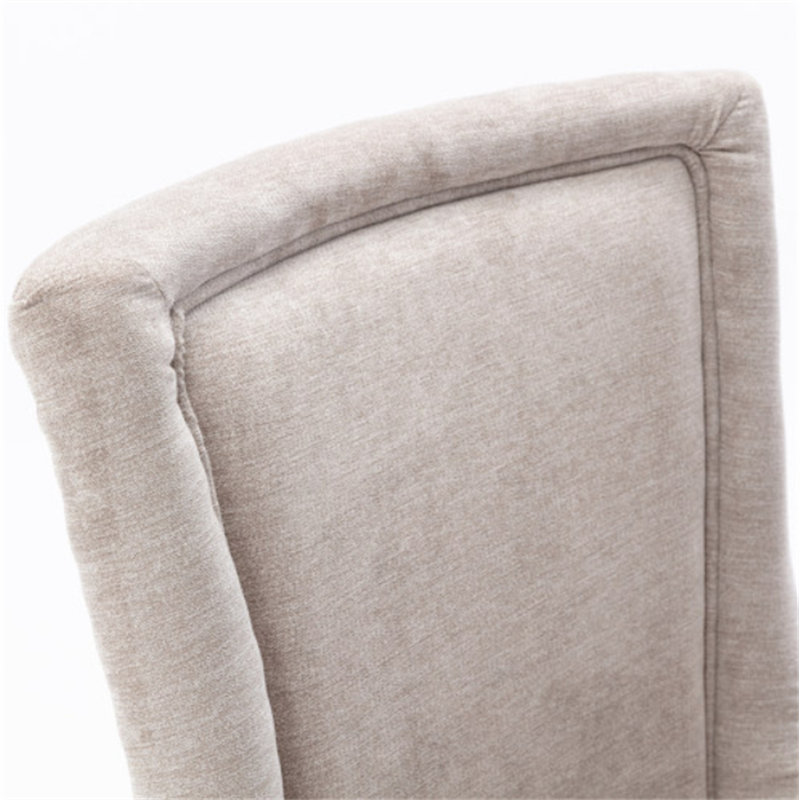 A&A Furniture,Ultra Side Dining Chair，Thickened fabric chairs, Beige
