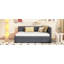 Lit de jour rembourré avec couchette simple pour canapé-lit, pas de sommier tapissier, tissu en lin-1634022090