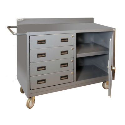 48'' W Steel Top Workbench with Wheels