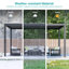 Pergola d'extérieur en aluminium avec toit à persiennes réglable et lumières solaires à DEL-104701536-133045457