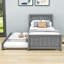 Lit plateforme simple avec lit gigogne-434241456